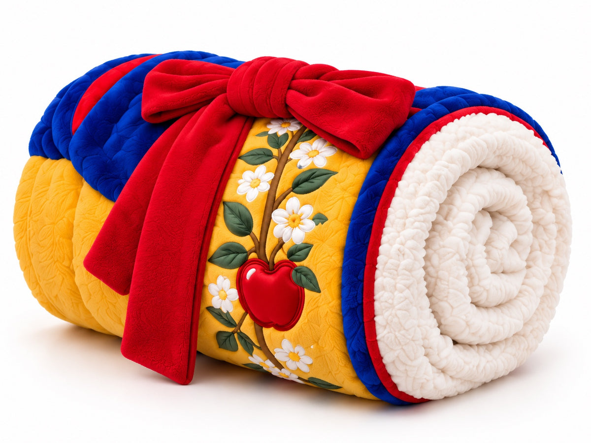 Snow Princess Heated Robe, rolled up