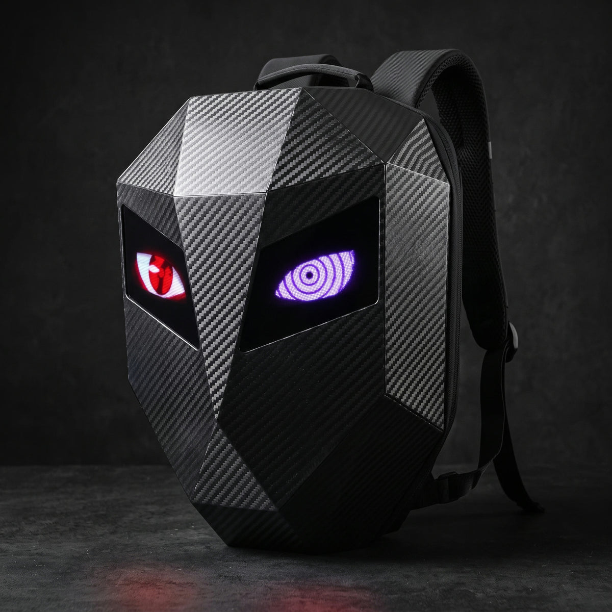 RideGaze LED eyes backpack glowing