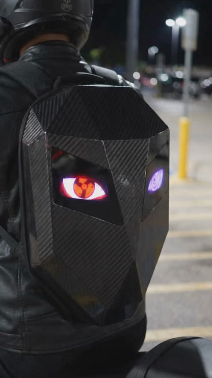 Animated LED eyes close-up