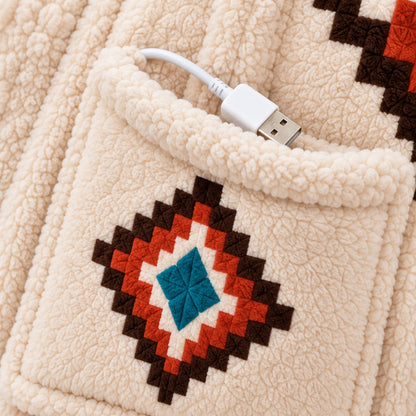Heritage Heated Robe, USB plug in the pocket