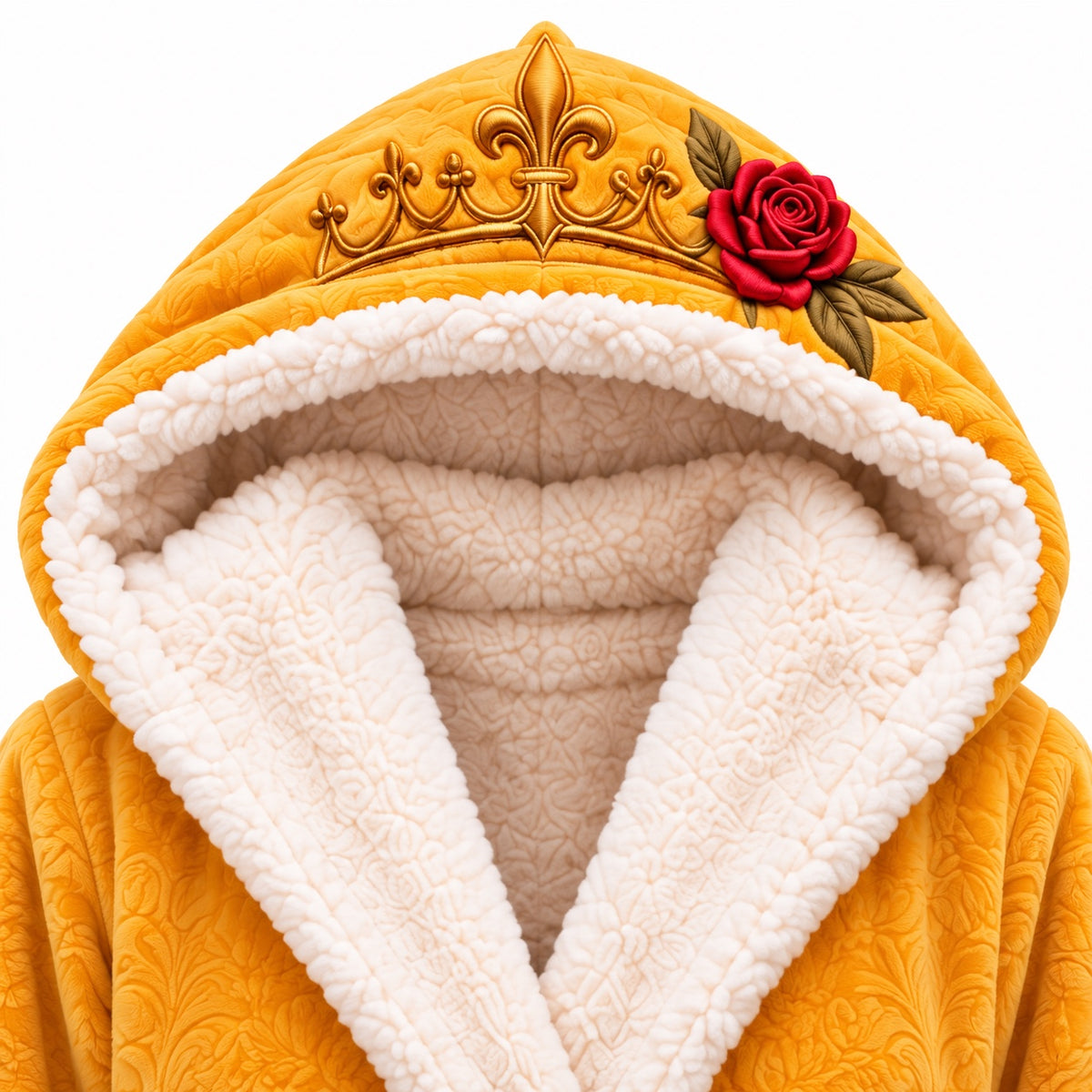 Rose Princess Heated Robe, hood