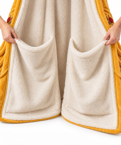 Rose Princess Heated Robe, foot pockets