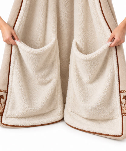 Equestrian Heated Robe, foot pockets
